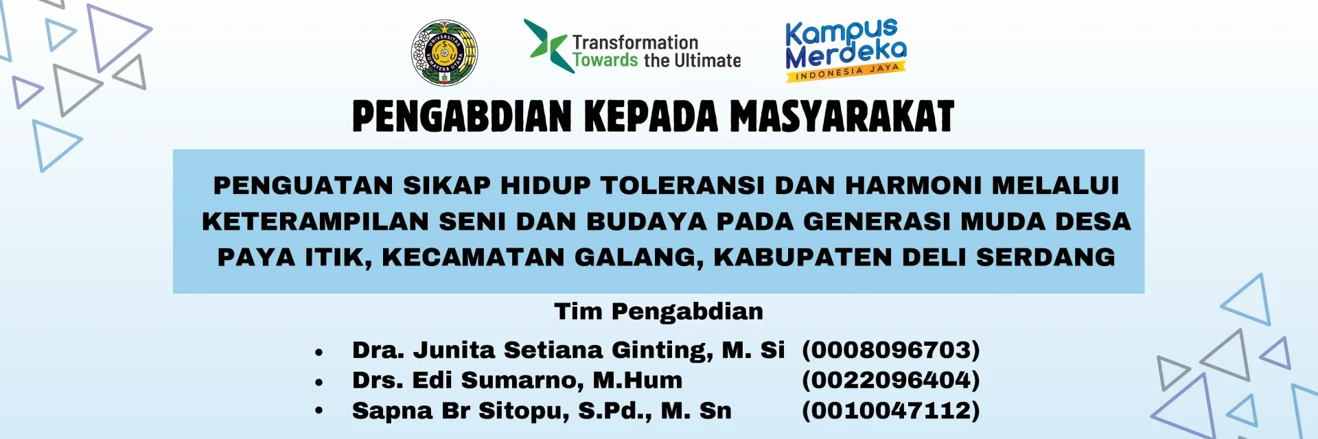 Community Service in Paya Itik Village, Deli Serdang